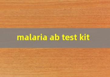 malaria ab test kit